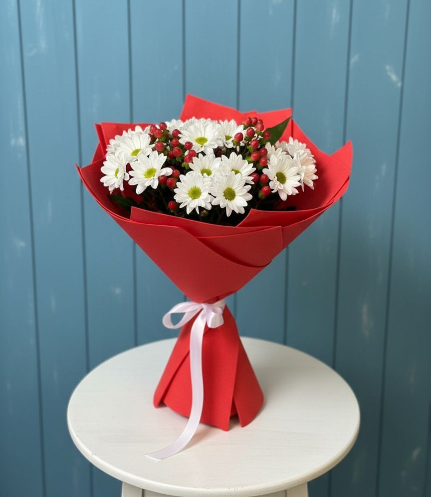 Букет цветов из: Хризантемы в Никольское Ленинградская область