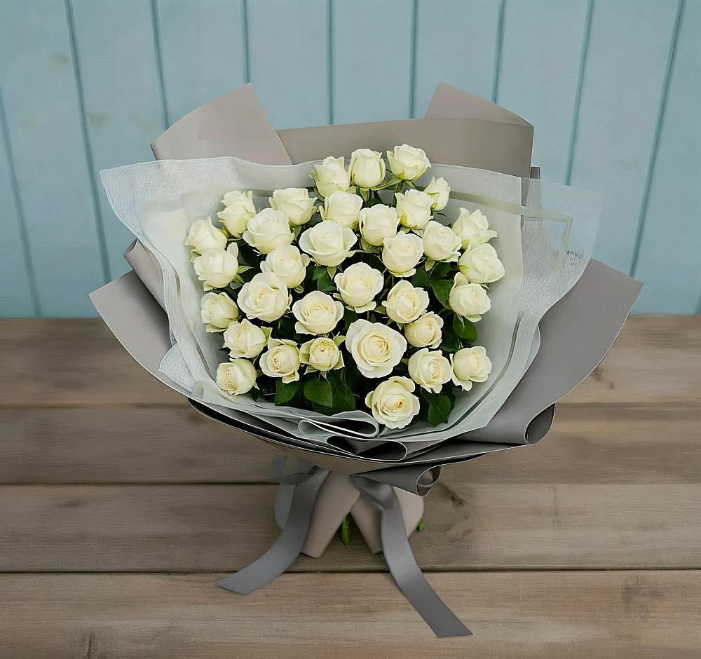 Букет Белоснежная нежность в Никольское Ленинградская область