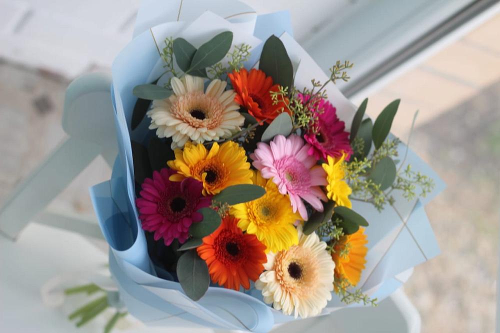 Букет цветов из: Герберы в Никольское Ленинградская область