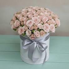 Цветочная композиция из Розы в шляпной коробке #REPLACE_PRED# Никольское Ленинградская область