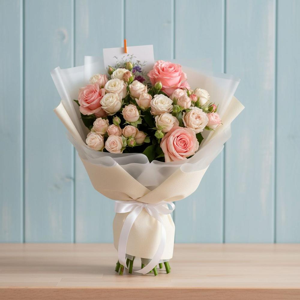 Букет цветов из: Розы в Никольское Ленинградская область