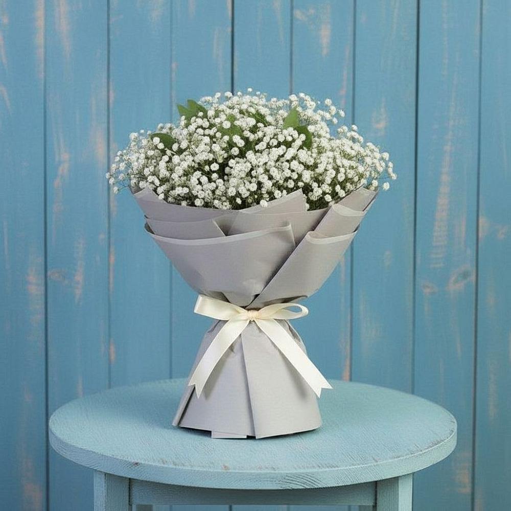 Букет цветов из: Гипсофила в Никольское Ленинградская область