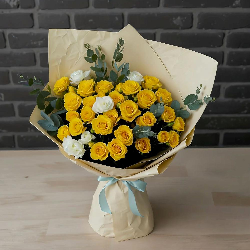 Букет цветов из: Розы в Никольское Ленинградская область