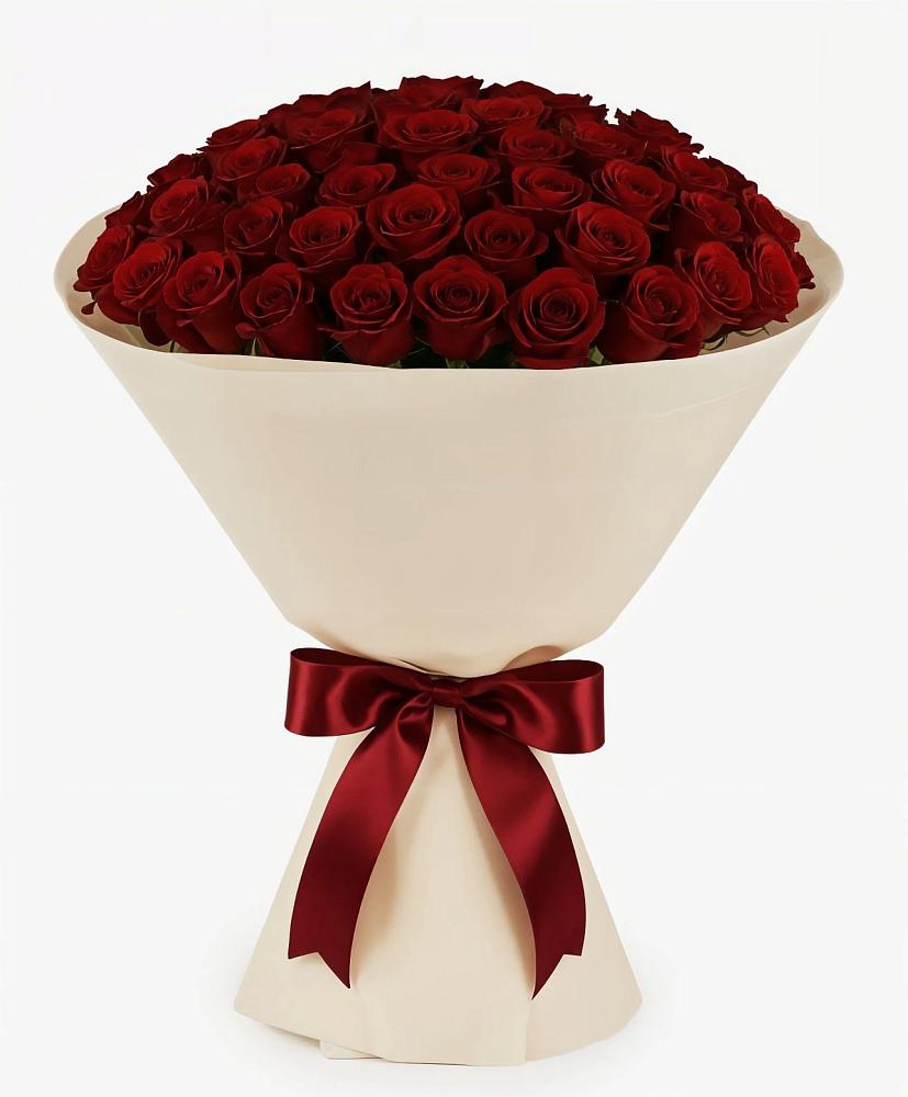 Букет 101 Бордовая роза Блэк Бакарра в Никольское Ленинградская область